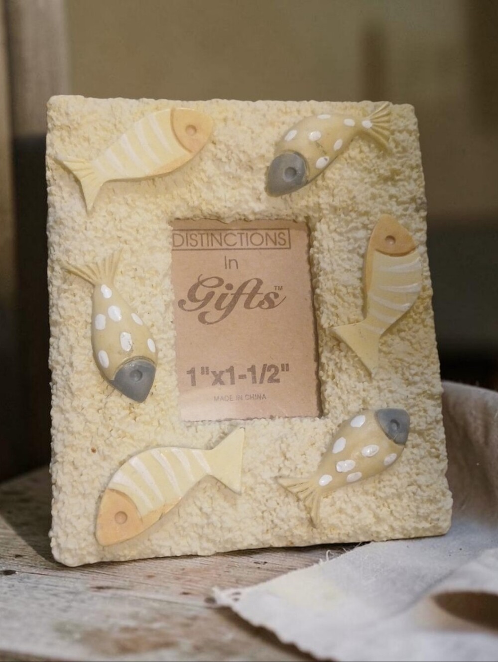 Coastal Themed Small Picture Frame | Fish Accents